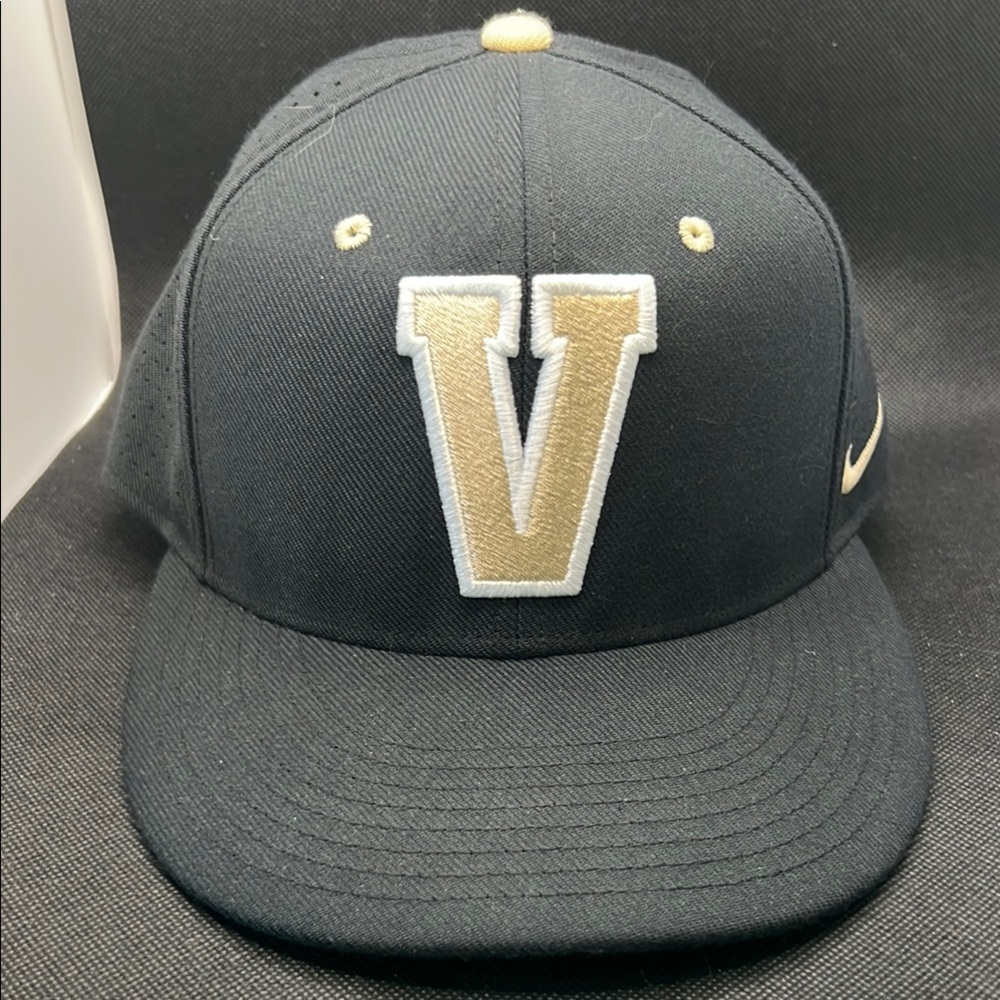 Nike Blue Vanderbilt Cap with Gold V Emblem